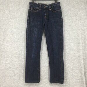 Abercrombie & Fitch Mens Jeans 30x32 Low Classic Straight Button Fly Dark Wash